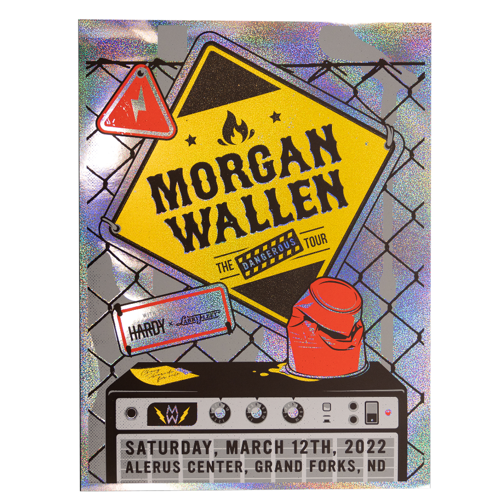 Grand Forks, ND March 12 Poster - Official Morgan Wallen Online Store