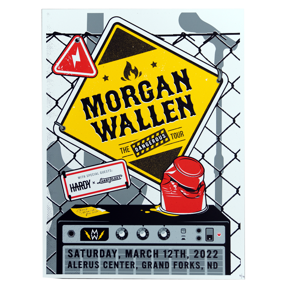 Grand Forks, ND March 12 Poster - Official Morgan Wallen Online Store