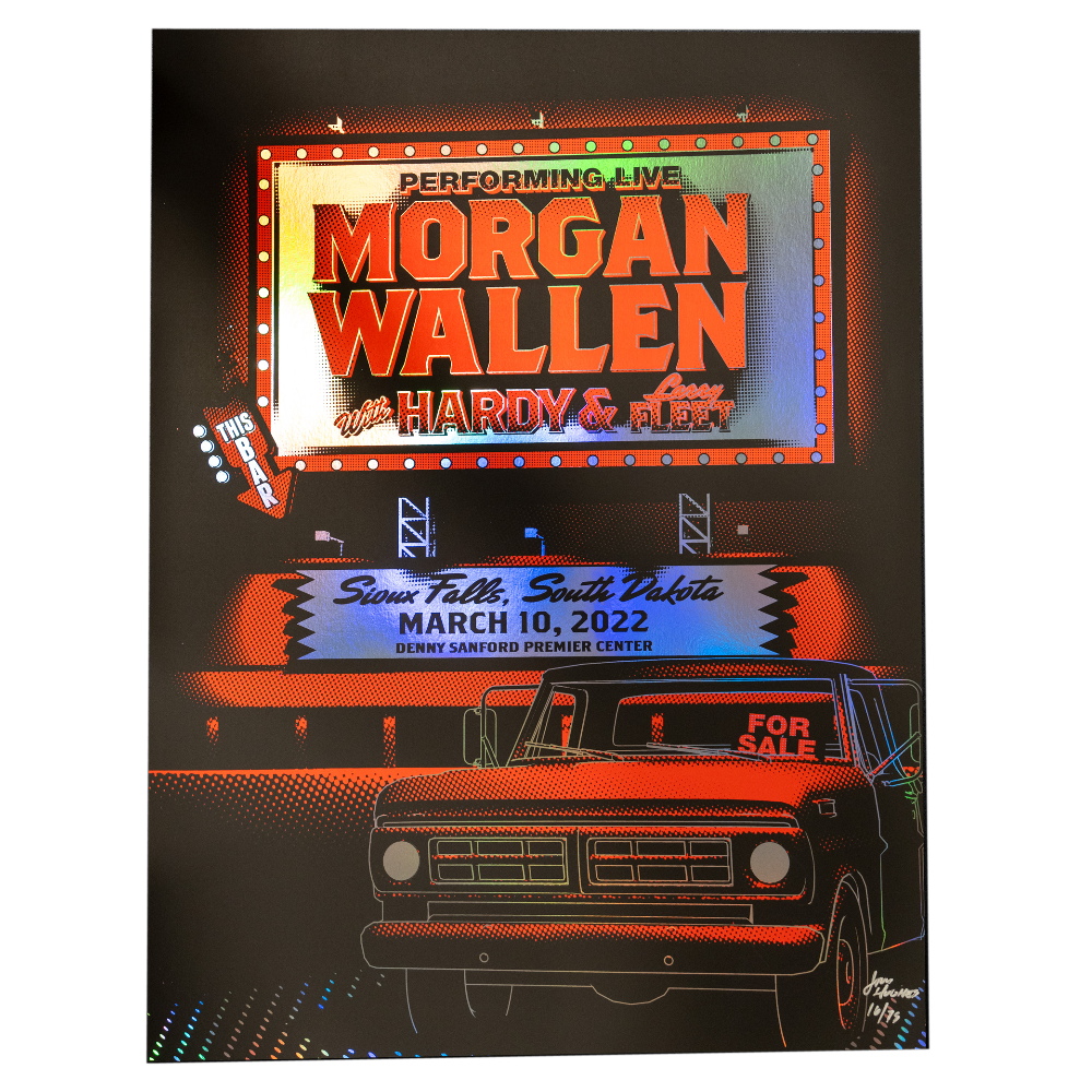 Sioux Falls, South Dakota March 10 Poster Official Wallen