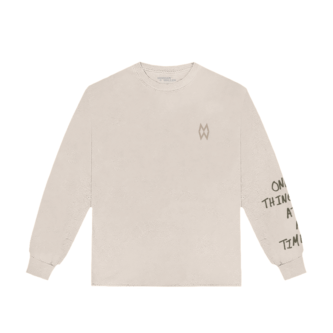 One Thing At A Time Album Cover Off-White Long Sleeve T-Shirt